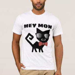HEY MON, COOLE JAMAICAN CAT-T - Shirt, Funny T-Shirt