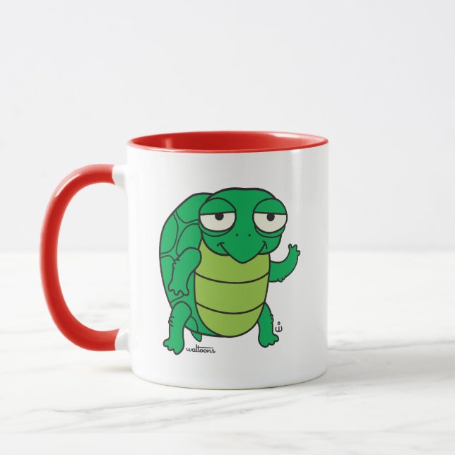 Hey Pal! Cartoon Turtle Coffee Tasse (Links)
