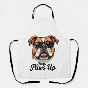 Hey Paws Up Vintage Bulldog mit Sonnenbrille Lusti Schürze