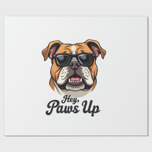 Hey Paws Up Vintage Bulldogge mit Sonnenbrille Lus Geschenkpapier