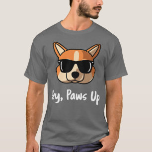 Hey Paws up Welsh Corgi Hund Mama Vater in Sonnenb T-Shirt
