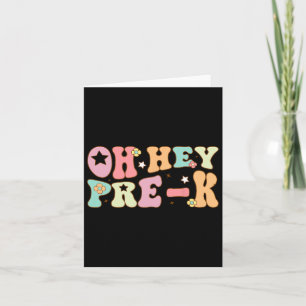 Hey, Pre K Groovy Ck zur Schule glücklich ersten T Karte