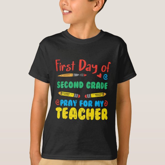 Hey, Pre K Lehrer Student Vorschullehrer erster Ta T-Shirt (Vorderseite)