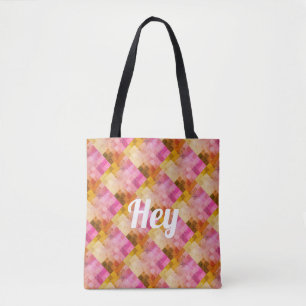 Hey Rosa Wasserfarbe Geometrisches Muster