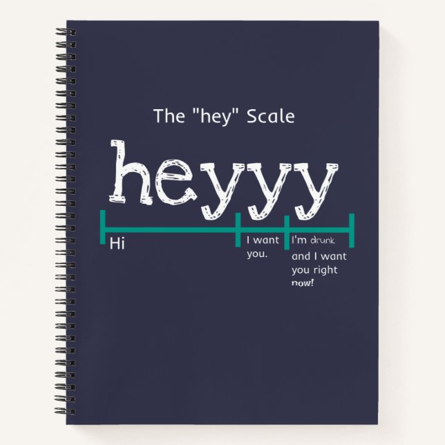 Hey Scale Heyy Funny Notizbuch (Vorderseite)