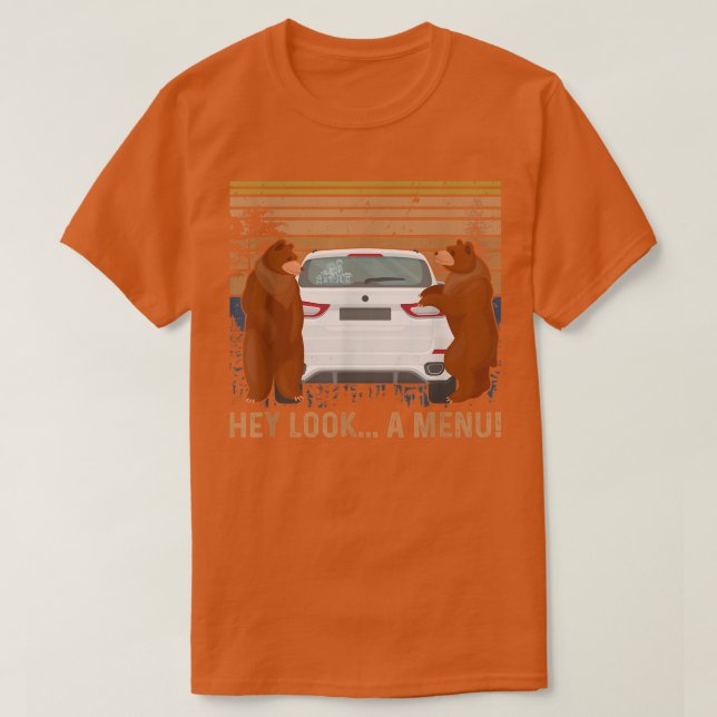 Hey, schau dir ein Menü Funny Camping Camper Vinta T-Shirt (Design vorne)