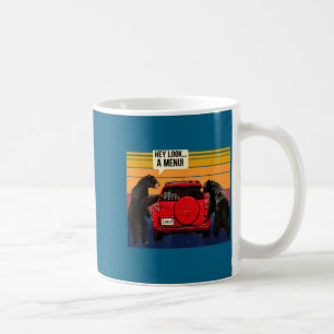 Hey, schau ein Menü Camng Camper, Retro Vintage Lu Kaffeetasse