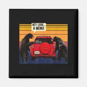 Hey, schau ein Menü Camng Camper, Retro Vintage Lu Magnet