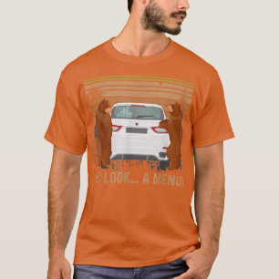 Hey Schau Ein Menü Lustig Camping Camper Vintage B T-Shirt