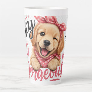 Hey Schönes Süßes Hund Design Milchtasse