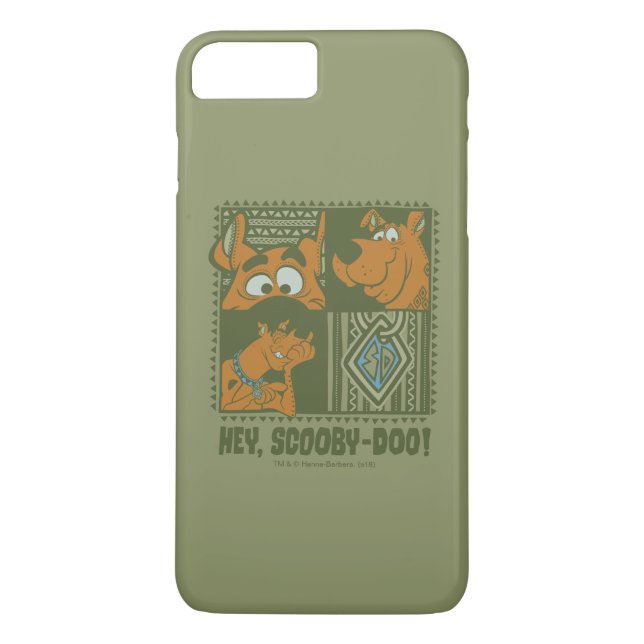 Hey Scooby-Doo Tribal Square Grafik Case-Mate iPhone Hülle (Rückseite)