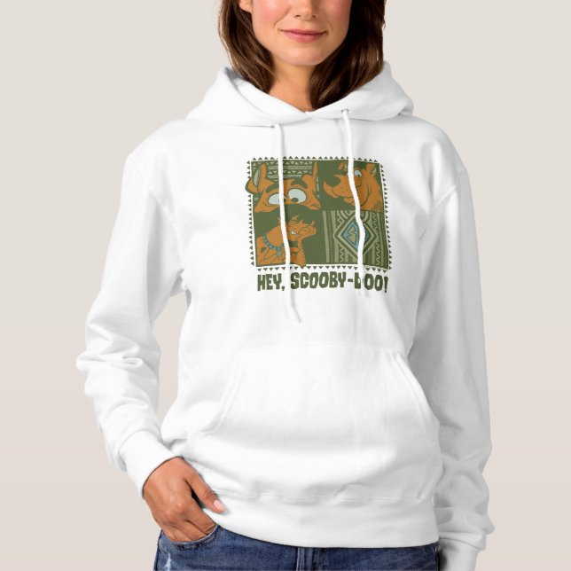Hey Scooby-Doo Tribal Square Grafik Hoodie (Vorderseite)