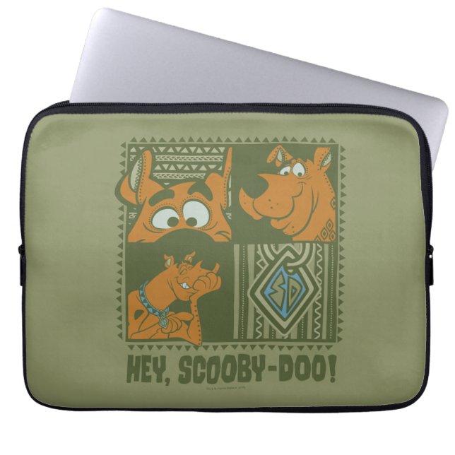 Hey Scooby-Doo Tribal Square Grafik Laptopschutzhülle (Vorderseite)