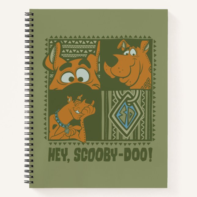 Hey Scooby-Doo Tribal Square Grafik Notizbuch (Vorderseite)