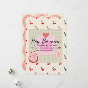 Hey" Sei mein Valentin  Feiertagskarte