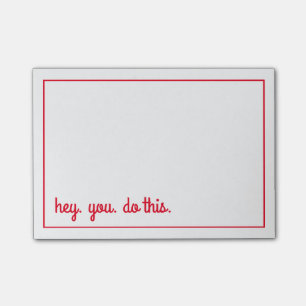 Hey. Sie. tun. Post-it Klebezettel