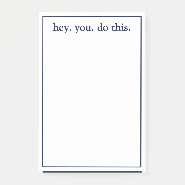 Hey. Sie. tun. Post-it Klebezettel (Vorderseite)