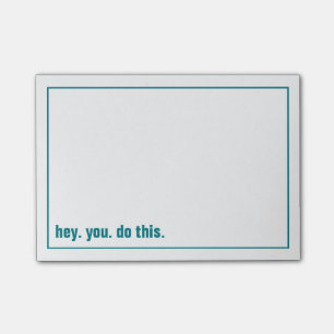 Hey. Sie. tun. Post-it Klebezettel