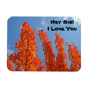 Hey Sis! I Liebe Sie flexible Magnete Herbstbaumen