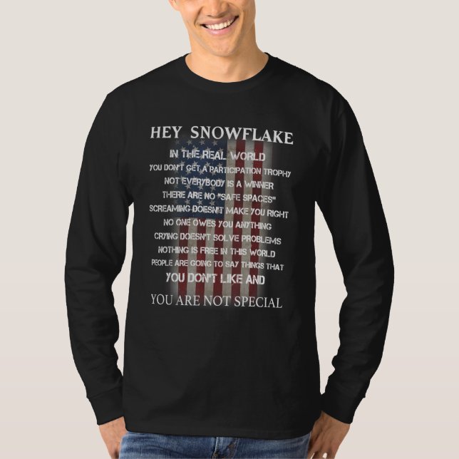 Hey Snowflake in der realen Welt Veteran Military T-Shirt (Vorderseite)