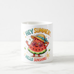 Hey Sommer Hallo Sonnenschein Wassermelone Kaffeetasse