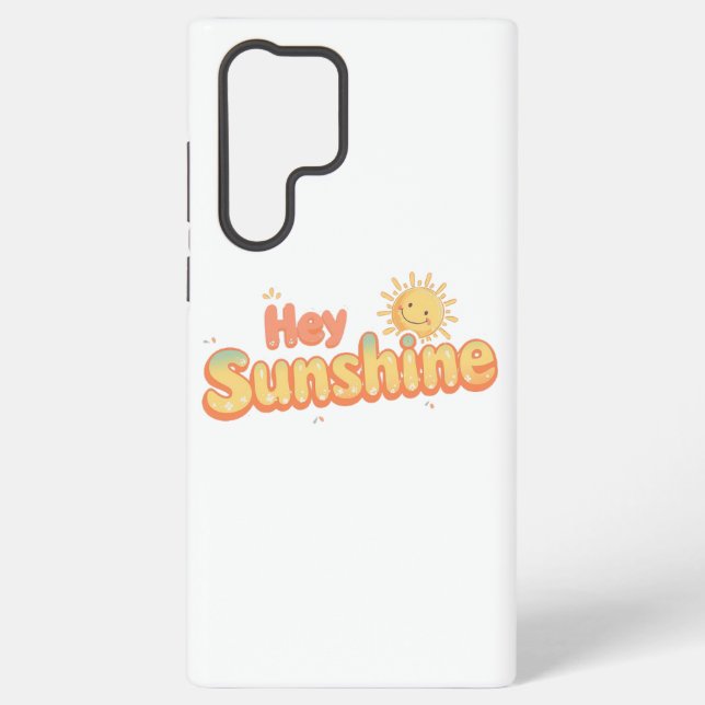 "Hey Sunshine" with Smiling Sun Samsung Galaxy Hülle (Rückseite)