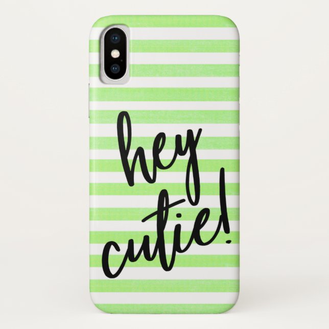 HEY-SÜSSE-Zitat zum Fall Striped iPhone X Case-Mate iPhone Hülle (Rückseite)