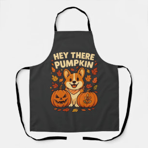 Hey There Kürbis Corgi Halloween Kürbisse Herbst Schürze