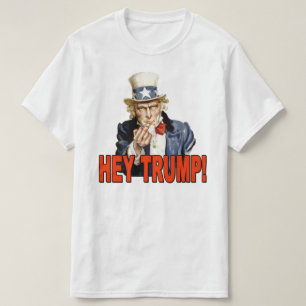 Hey Trump! Uncle Sam mit Middle Finger Anti Trump T-Shirt