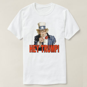Hey Trump! Uncle Sam mit Middle Finger Anti Trump T-Shirt