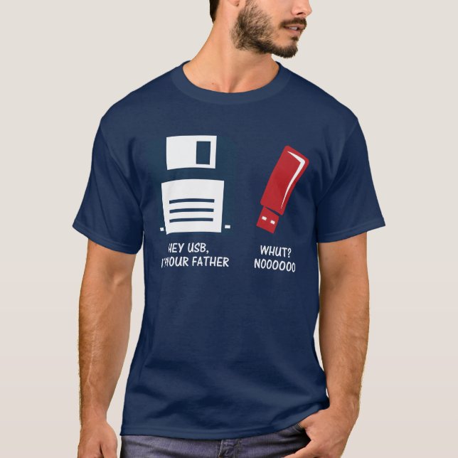 Hey Usb Im dein Vater Vintag T-Shirt (Vorderseite)