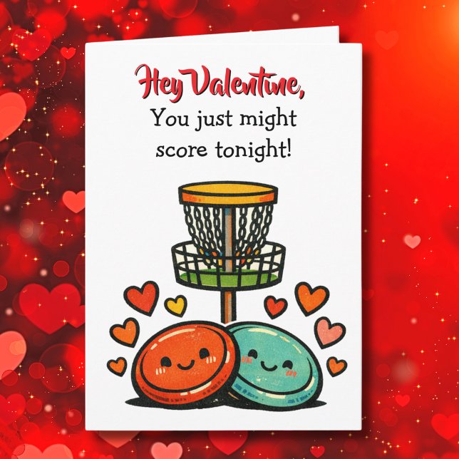 Hey Valentine, You just might Score | Flirty Karte (Von Creator hochgeladen)