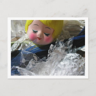 Hey! Vintage Puppenfläche Postkarte