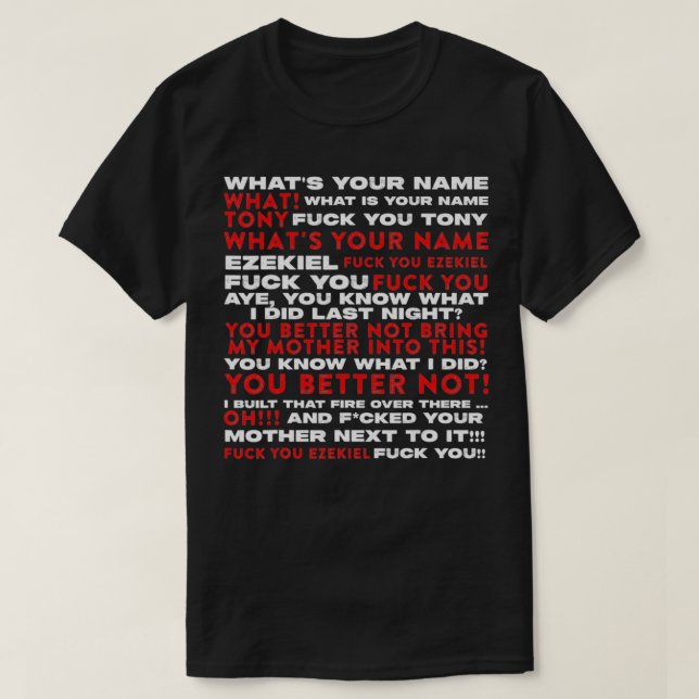 Hey, was ist dein Name Tony und Ezekiel Funny? T-Shirt (Design vorne)