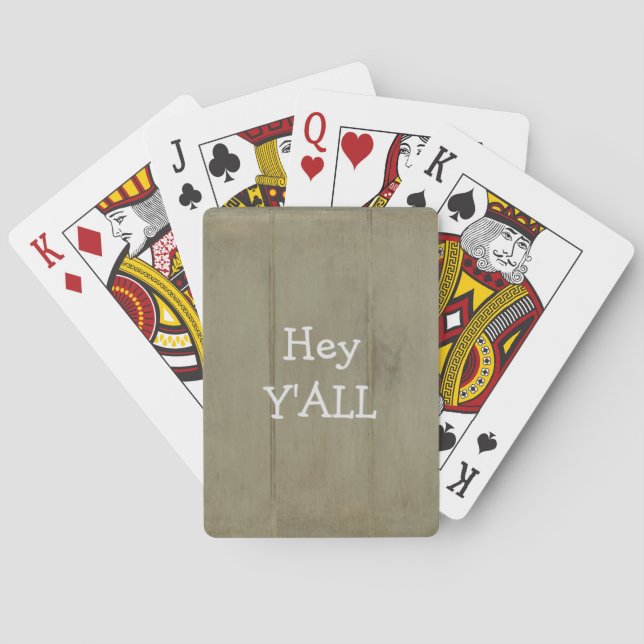 Hey YALL Rustic Wood Spielkarten (Rückseite)