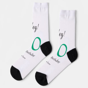 Hey, zum 30. Geburtstag grün schwarze fettschriftl Socken