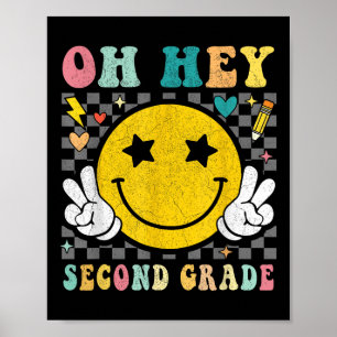 Hey, zweiter Lehrer kids back to school - Fi Poster