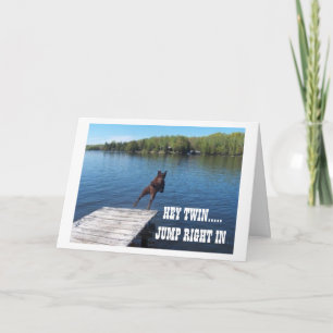 HEY **ZWILLING** SPRING REIN UND FEIERE GEBURTSTAG KARTE