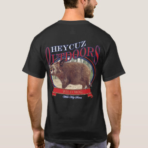 HeyCuz Outdoor Wild Hog Design T-Shirt