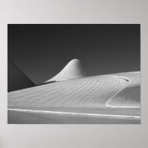Heydar-Aliyev-Zentrum in Baku Aserbaidschan Poster