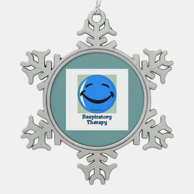 HF-Atmungstherapie Schneeflocken Zinn-Ornament (Vorderseite)