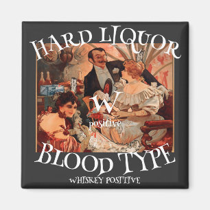 HG Hartes Alkohol Blutgruppe W positiv Whisky Magnet