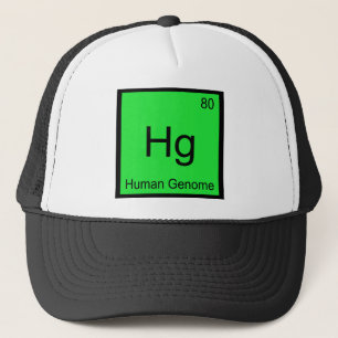 Hg - Human Genome Chemie Elementsymbol DNA T-Shirt Truckerkappe