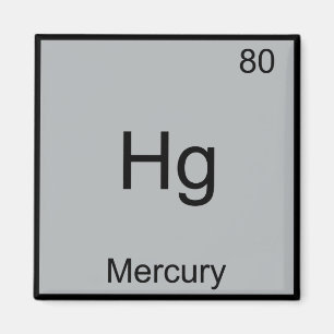 Hg - Merkur Funny Chemistry Element Symbol T-Shirt Magnet