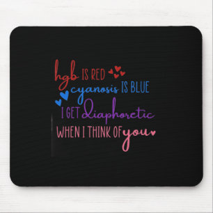 Hgb ist rot Zyanose ist blau Schwitzen lassen Kran Mousepad