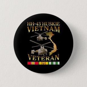 Hh 43 Huskie Helicopter Vietnam Veteran Hh-43 Viet Button