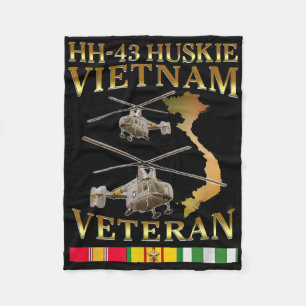 Hh 43 Huskie Helicopter Vietnam Veteran Hh-43 Viet Fleecedecke