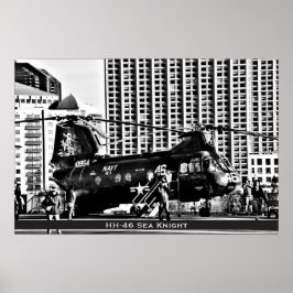 HH-46 Sea Knight ~ US-Militärhubschrauber Poster