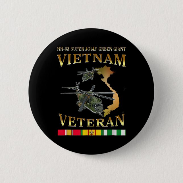Hh-53 Super Jolly Green Giant Helicopter Vietnam V Button (Vorderseite)