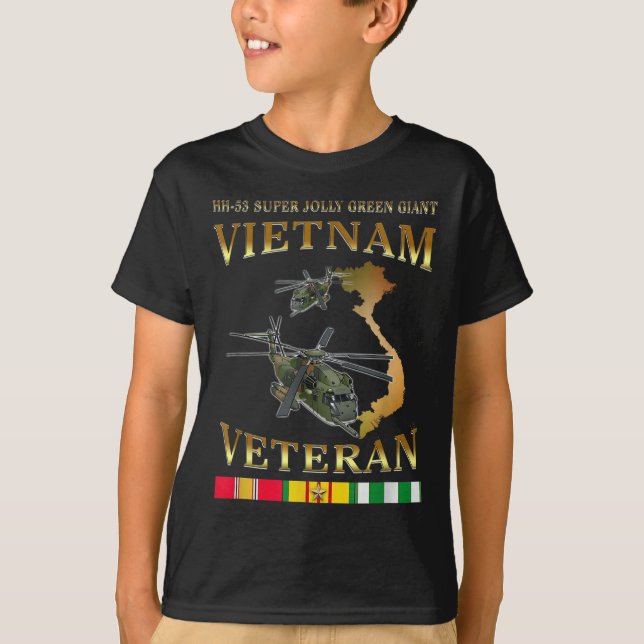 Hh-53 Super Jolly Green Giant Helicopter Vietnam V T-Shirt (Vorderseite)